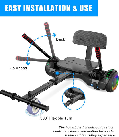 TST A02C Solid Hoverboard with Kart 2 Group