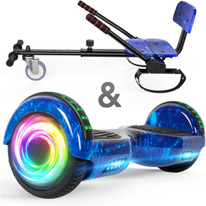 TST A02C Colorful Hoverboard with Kart 2 Group