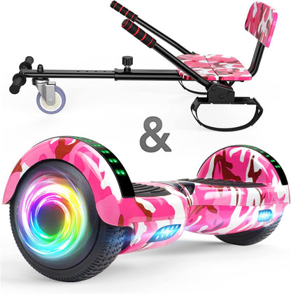 TST A02C Colorful Hoverboard with Kart 2 Group