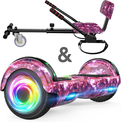 TST A02C Colorful Hoverboard with Kart 2 Group